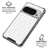 White Grid Pixel 9/9 Pro Clear Case